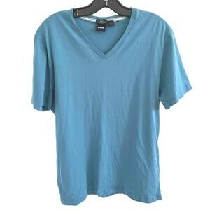 BOSS Hugo Boss Slim Fit V-Neck T-Shirt in Blue -XL